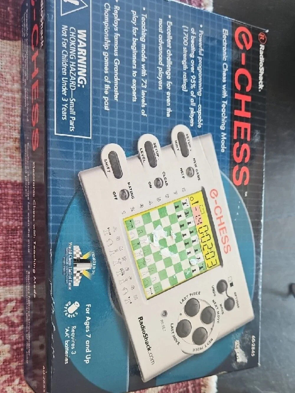 RadioShack 1990's E-Chess Electronic Handheld Game New in Box